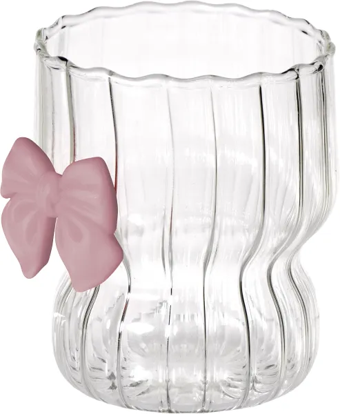 Szklanka z różową kokardką Bella 33