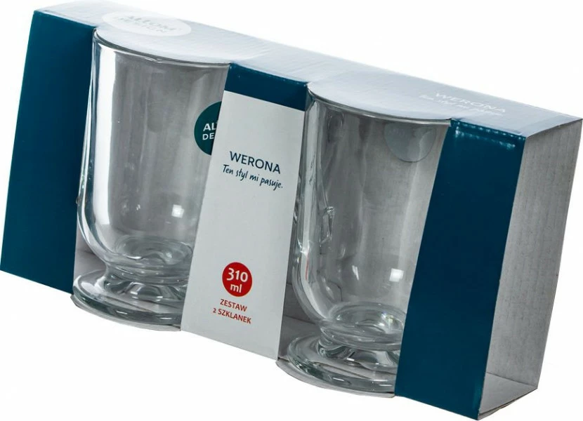 Zestaw 2 kubków szklanych Werona 
