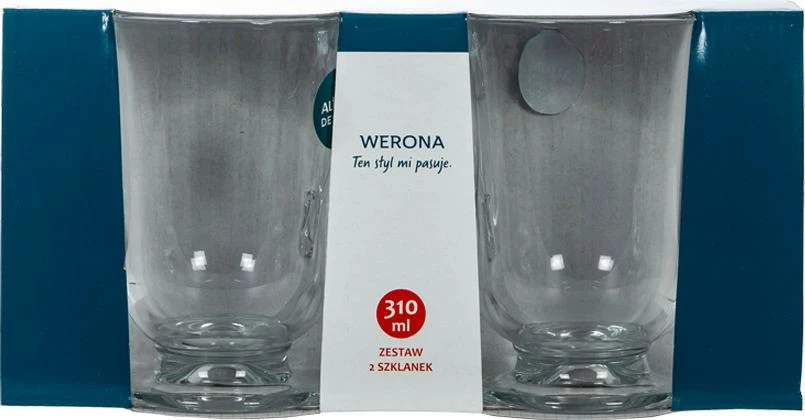 Zestaw 2 kubków szklanych Werona