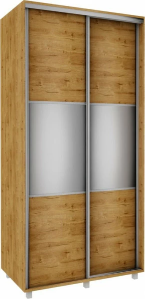 Szafa przesuwna lustra 100cm (dąb soma ciemny)