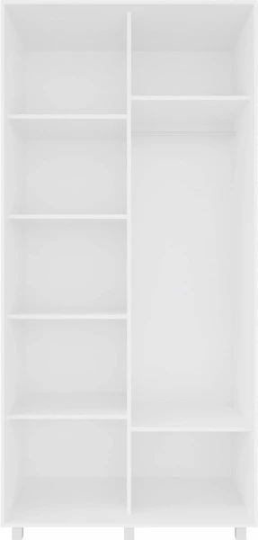 Szafa przesuwna 100 cm lustra (biały połysk)