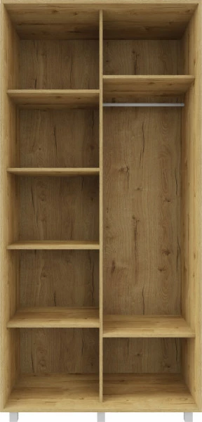 Szafa przesuwna lustra 100cm (dąb soma ciemny)