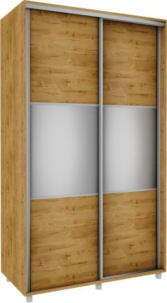 Szafa przesuwna lustra 120cm (dąb soma ciemny)