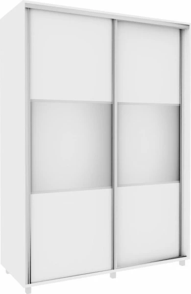 Szafa przesuwna 150 cm lustra (biały mat) 