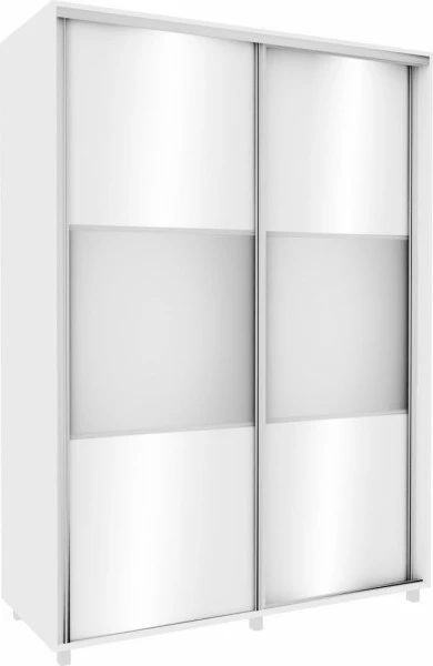 Szafa przesuwna 150 cm lustra (biały polysk) 
