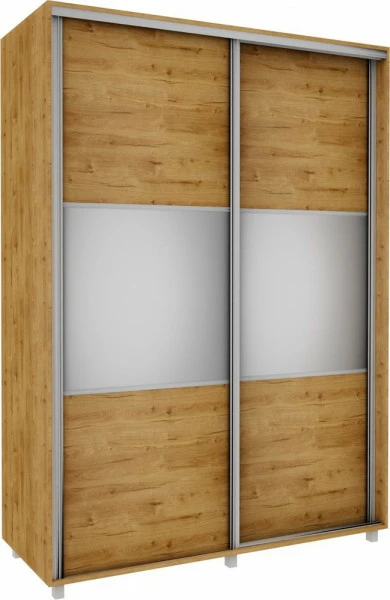 Szafa przesuwna lustra 150cm (dąb soma ciemny)