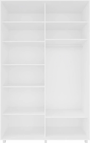 Wysoka szafa przesuwna 150 cm lustra (biały mat)