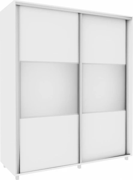 Szafa przesuwna 180 cm lustra (biały mat)
