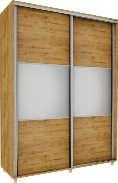 Wysoka szafa przesuwna lustra 180cm (dąb soma ciemny)