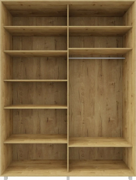 Wysoka szafa przesuwna lustra 180cm (dąb soma ciemny)