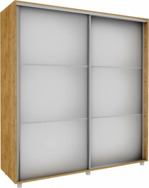 Szafa przesuwna 3xlustra 200cm (dąb Soma ciemny) 