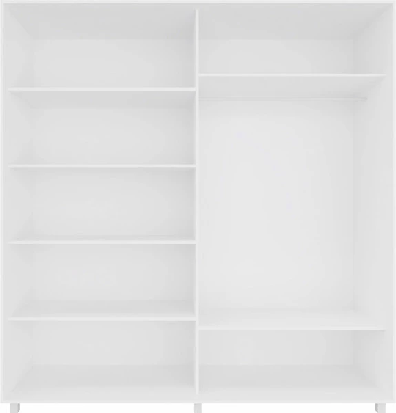 Szafa przesuwna 3xlustra 200cm (biały)