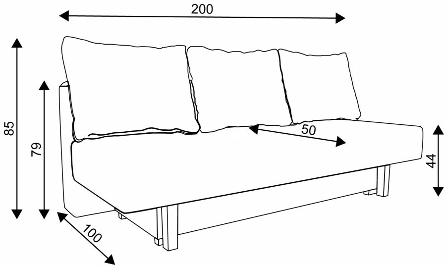 Sofa Afrodyta 2 (plusz granat)