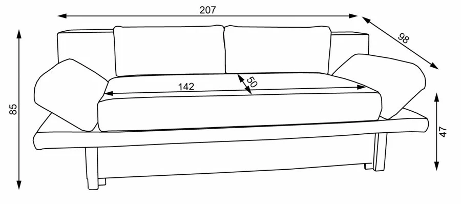 Sofa Magrina (plusz beż)