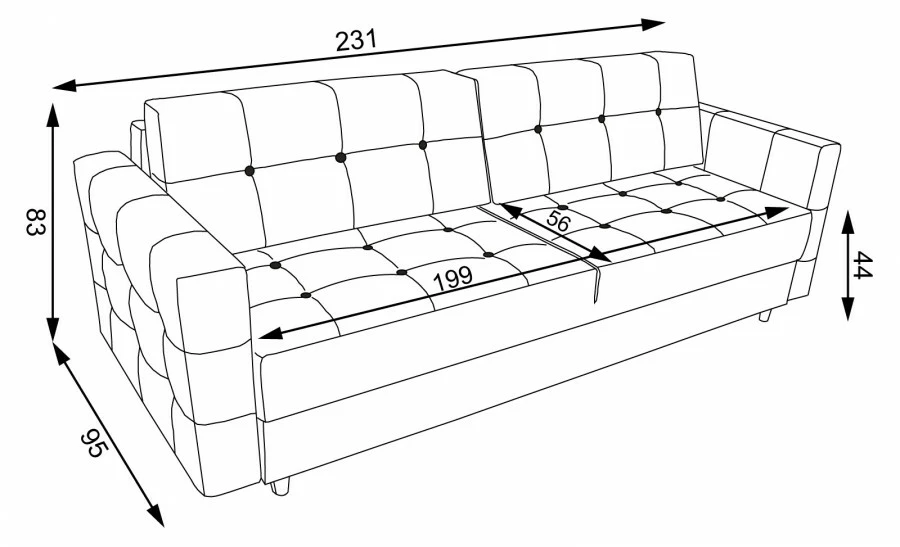 Sofa Paris (plusz srebrzysty)