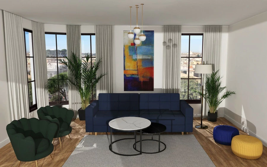 Sofa Paris (plusz granat)