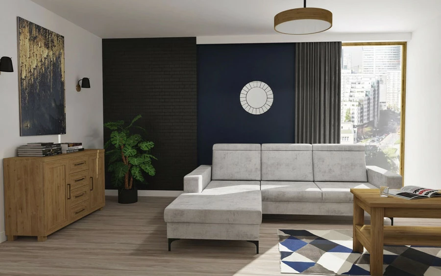 Komoda z frontami i 4 szufladami Majorka (dąb Soma ciemny)