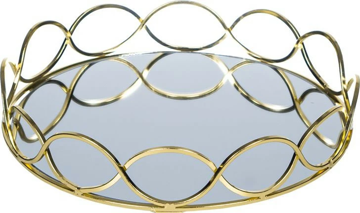Taca lustrzana duża Naturos (złoty)