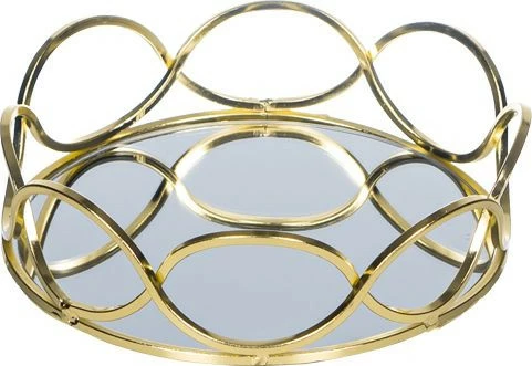Taca lustrzana mała Naturos (złoty)