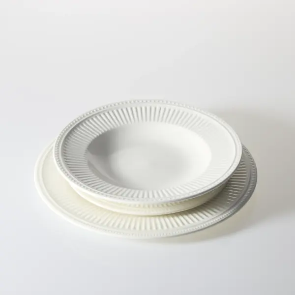 Zestaw talerzy Claressa 18 elementów (biały)