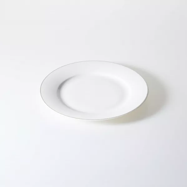 Zestaw talerzy Olina 18 elementów (biały/srebrny)