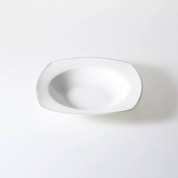 Zestaw talerzy Silla 18 elementów (biały/srebrny)