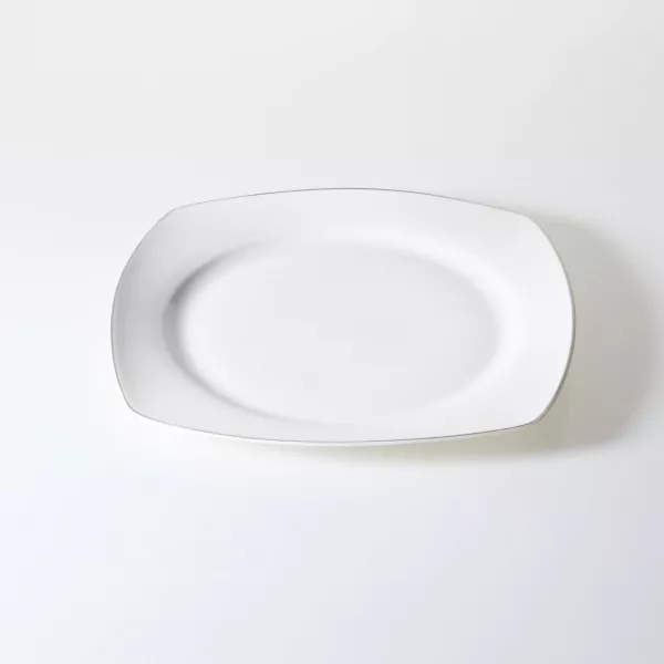 Zestaw talerzy Silla 18 elementów (biały/srebrny)