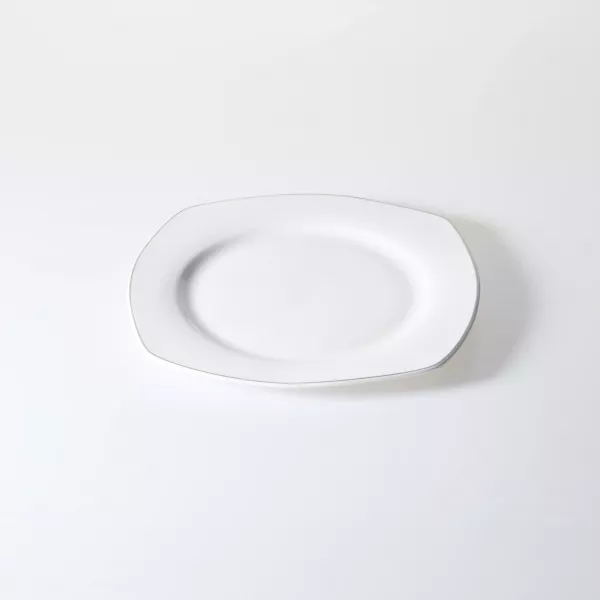 Zestaw talerzy Silla 18 elementów (biały/srebrny)