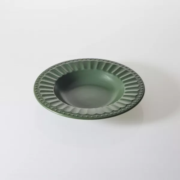 Zestaw talerzy Verdino 18 elementów (ciemno zielony)