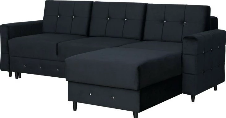 Narożnik Diamentino (plusz czarny)