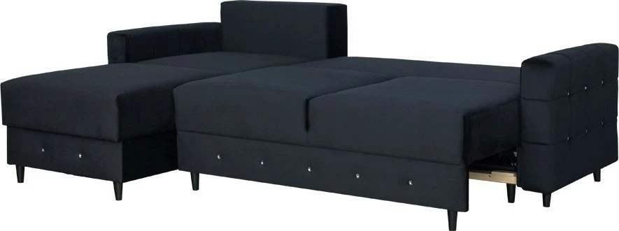 Narożnik Diamentino (plusz czarny)