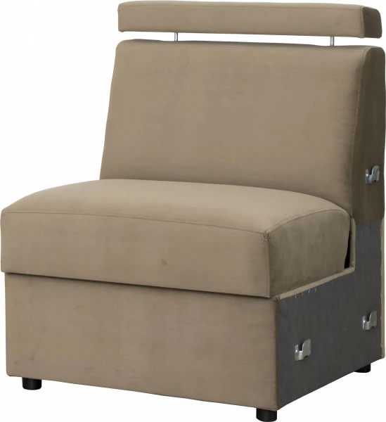 Siedzisko 1-osobowe Lazur (plusz brąz)