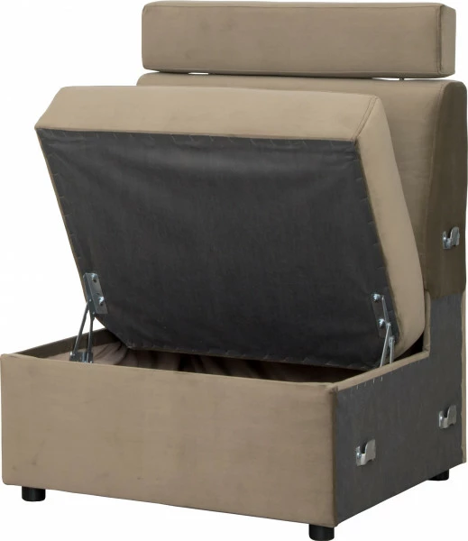 Siedzisko 1-osobowe Lazur (plusz brąz)