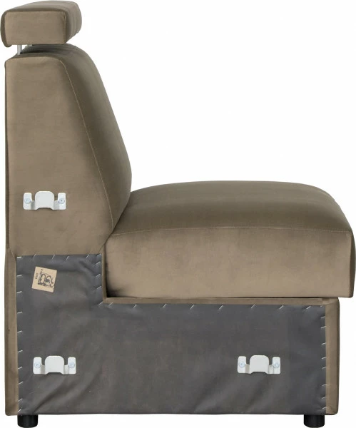 Siedzisko 1-osobowe Lazur (plusz brąz)