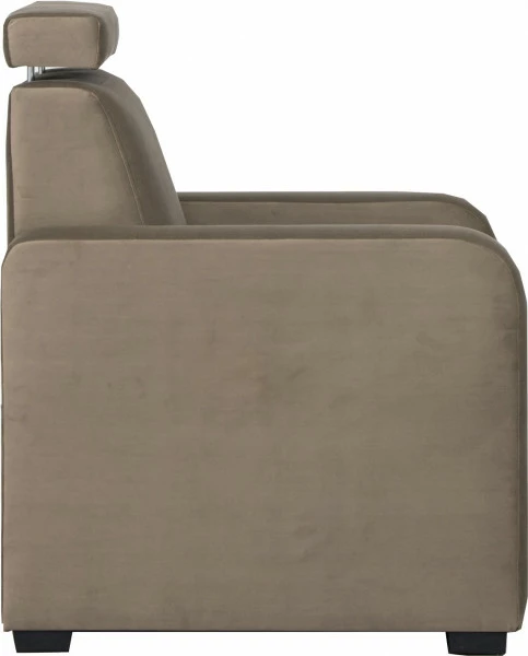 Fotel Lazur - boczki Alka (plusz brąz)