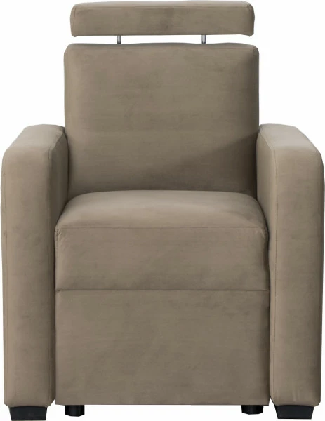 Fotel Lazur - boczki Alka (plusz brąz)