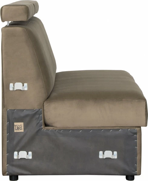 Siedzisko 3-osobowe Lazur (plusz brąz)