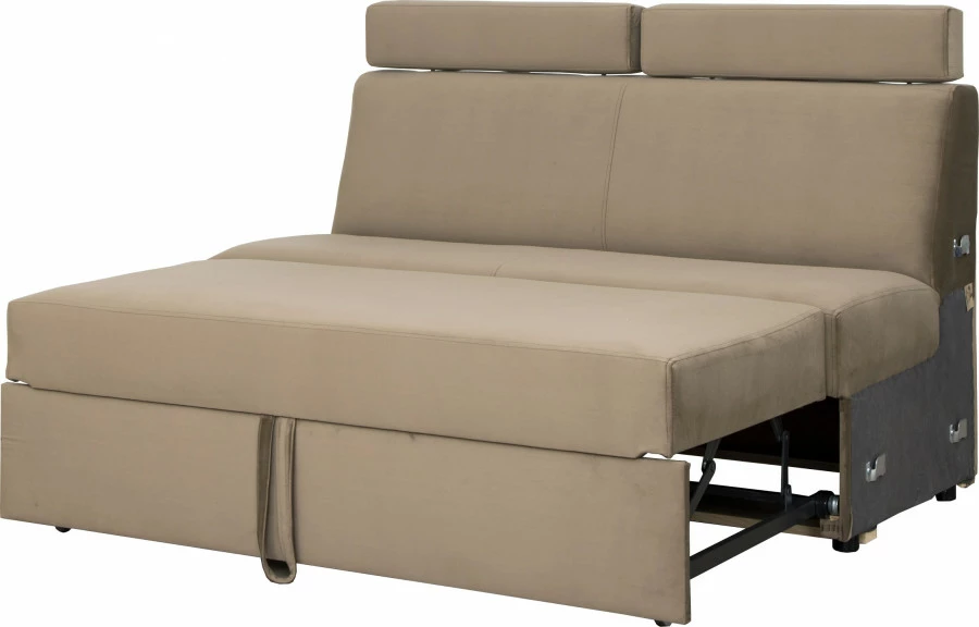 Siedzisko 3-osobowe rozkładane Lazur (plusz brąz) 