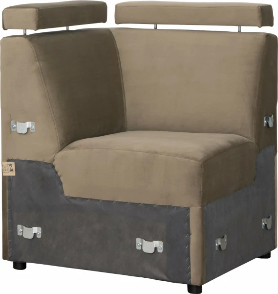 Siedzisko narożne Lazur (plusz brąz) 