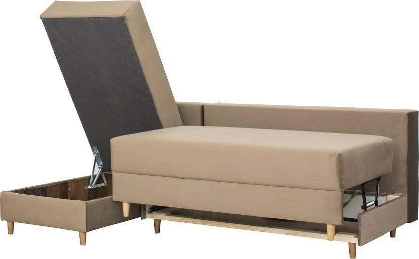 Narożnik Madryt (plusz brąz)