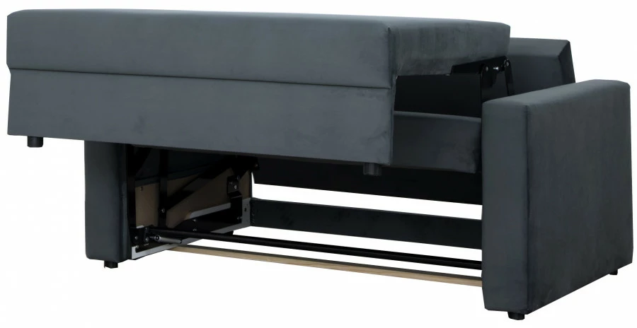 Sofa rozkładana Milano (plusz grafit) 