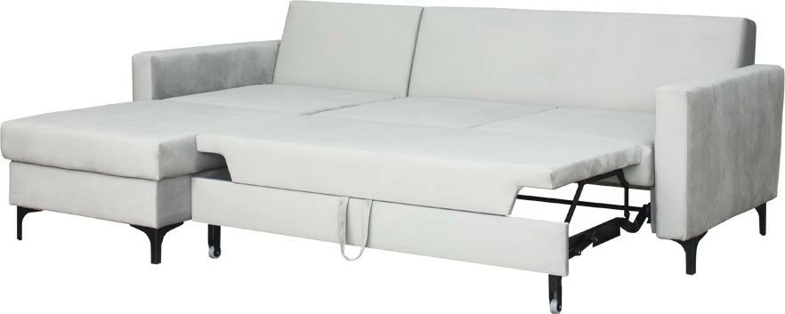 Narożnik Milano (plusz srebrzysty) 