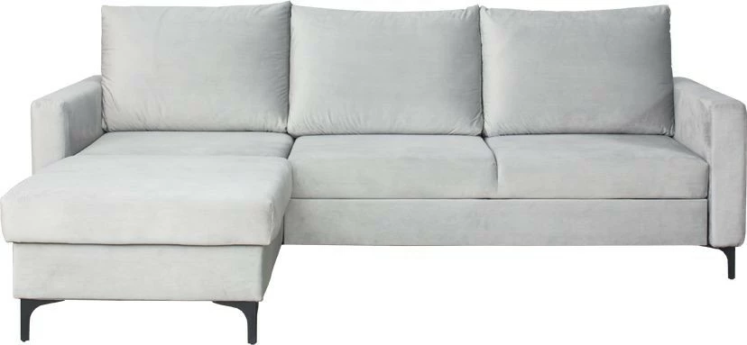 Narożnik Milano (plusz srebrzysty) 