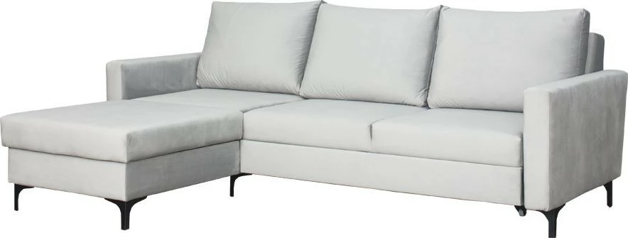 Narożnik Milano (plusz srebrzysty)