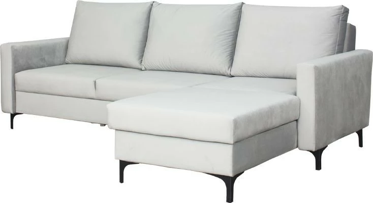 Narożnik Milano (plusz srebrzysty) 