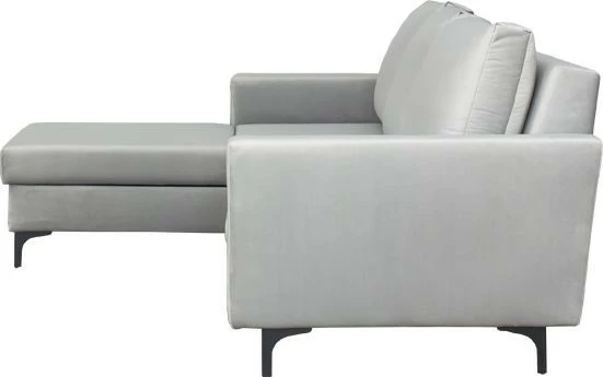 Narożnik Milano (plusz srebrzysty) 