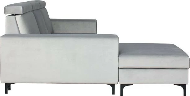 Narożnik Sydney (plusz srebrzysty) lewy