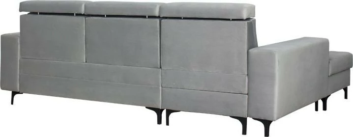 Narożnik Sydney (plusz srebrzysty) lewy