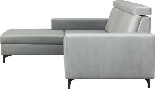 Narożnik Sydney (plusz srebrzysty) lewy