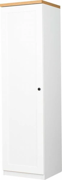 Półszafa uniwersalna z półkami i drążkiem Toskania (biały/dąb Soma ciemny) 